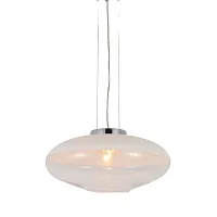 Светильник подвесной Raveo LDP 6850-1 WT Lumina Deco белый на 1 лампу, основание хром в стиле современный 