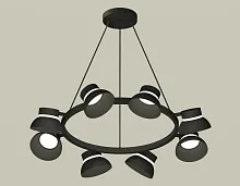 Светильник подвесной XB9198100 Ambrella light чёрный 8 ламп, основание чёрное в стиле хай-тек современный 