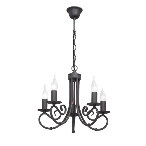 Люстра подвесная V3407/5 Vitaluce без плафона на 5 ламп, основание чёрное в стиле классический Люстра подвесная V3407/5 Vitaluce без плафона на 5 ламп, основание чёрное в стиле классический
