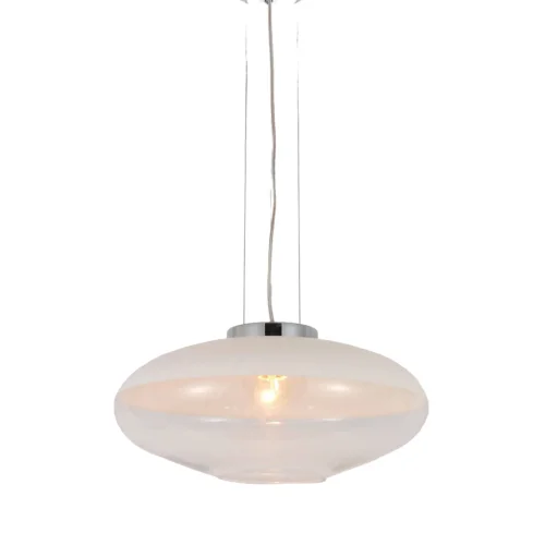 Светильник подвесной Raveo LDP 6850-1 WT Lumina Deco белый 1 лампа, основание хром в стиле современный 