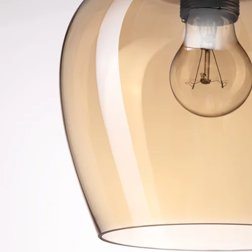 Светильник подвесной Nort CL475011 Citilux янтарный на 1 лампу, основание чёрное в стиле современный классический фото 3 Светильник подвесной Nort CL475011 Citilux янтарный на 1 лампу, основание чёрное в стиле современный классический фото 3