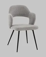 Стул Роккиана букле светло-серый УТ000041358 Stool Group, серый/букле, ножки/металл/чёрный, размеры - *****