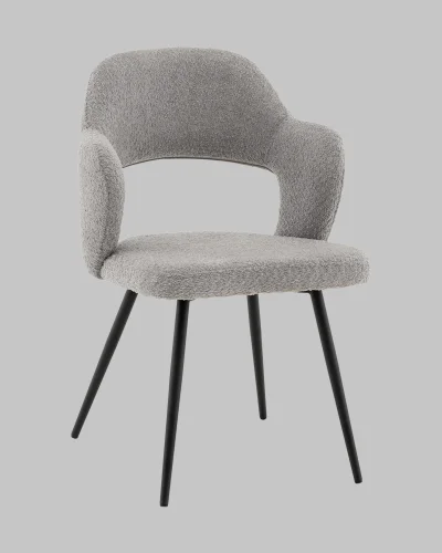 Стул Роккиана букле светло-серый УТ000041358 Stool Group, серый/букле, ножки/металл/чёрный, размеры - *****