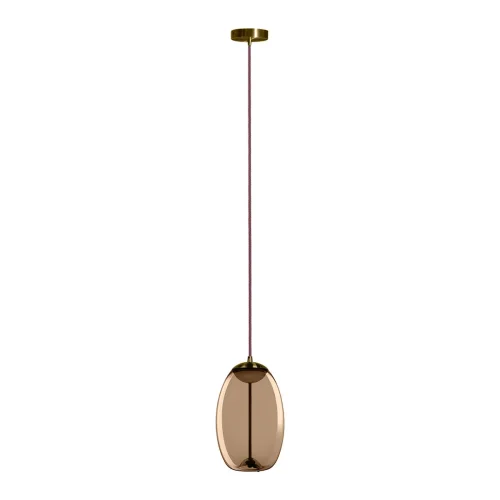 Светильник подвесной LED Knot 8135-A mini LOFT IT янтарный коричневый 1 лампа, основание латунь в стиле модерн  фото 3