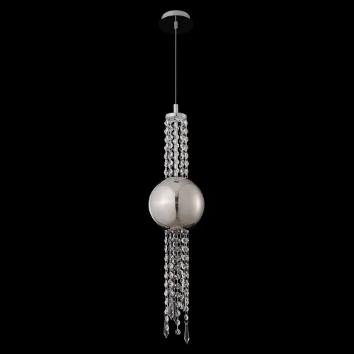 Светильник подвесной NAVAJO SP3W LED CHROME Crystal Lux прозрачный на 1 лампу, основание хром в стиле современный 