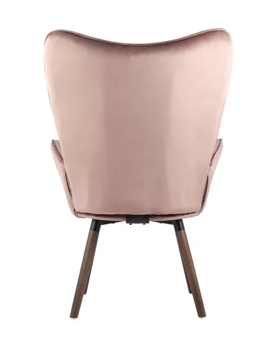 Стул Гранд, розовый вельвет УТ000002001 Stool Group, розовый/велюр, ножки/дерево/коричневый, размеры - ****700*740 фото 5