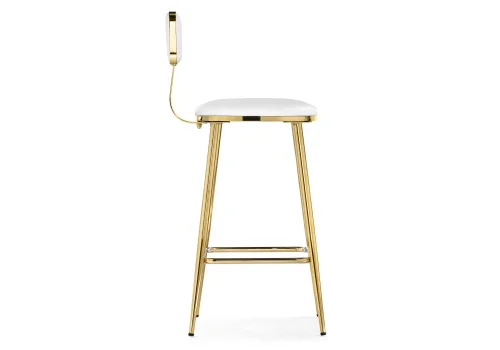 Полубарный стул Persi white / gold 15677 Woodville, белый/экокожа, ножки/металл/, размеры - *880***380*470 фото 3