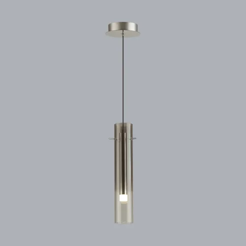 Светильник подвесной LED Shiny 5062/5LA Odeon Light серый чёрный 1 лампа, основание хром серебряное в стиле современный трубочки фото 4