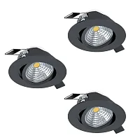 Светильник точечный LED Saliceto 900747 Eglo чёрный 3 лампы, основание чёрное в стиле лофт современный 