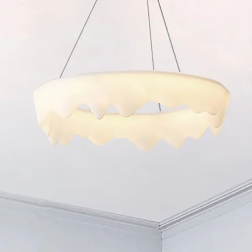 Люстра подвесная ODDLY C D65 220268-23 ImperiumLoft белая на 1 лампу, основание белое в стиле современный скандинавский минимализм фото 4