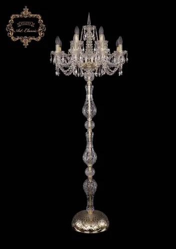 Торшер 13.11.8+4.195.h-165.Gd.Sp Bohemia Art Classic  прозрачный 12 ламп, основание золотое в стиле классический
