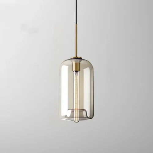 Светильник подвесной VILMO F 213943-26 ImperiumLoft янтарный на 1 лампу, основание латунь в стиле современный лофт Светильник подвесной VILMO F 213943-26 ImperiumLoft янтарный на 1 лампу, основание латунь в стиле современный лофт
