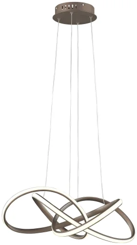 Люстра подвесная LED Nodo WE448.01.603 Wertmark коричневая на 1 лампа, основание коричневое в стиле хай-тек современный с пультом кольца