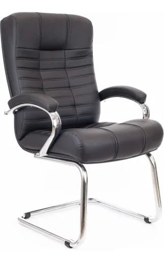 Кресло для посетителей Atlant CF Экокожа Черный EP-Atlant CF LB eco triks 38 black Everprof, чёрный/экокожа, ножки//, размеры - 1100*1100***640*