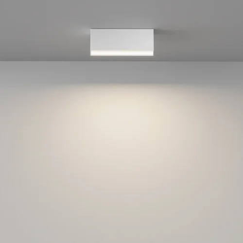 Светильник накладной LED Basis C068CL-12W3-6K-W Maytoni белый на 1 лампу, основание белое в стиле современный хай-тек прямоугольник фото 3