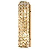 Бра LSP-8557 Lussole прозрачный 2 лампы, основание золотое в стиле классический современный 