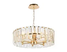 Люстра подвесная TR5172 Ambrella light прозрачная на 6 ламп, основание золотое в стиле современный классический 