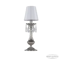 Настольная лампа 71100L/1 Ni ST5 Bohemia Ivele Crystal белая 1 лампа, основание никель металл в стиле классика sp