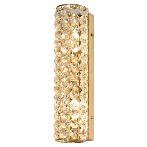 Бра LSP-8557 Lussole прозрачный на 2 лампы, основание золотое в стиле классический современный 
