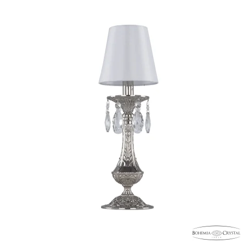 Настольная лампа 71100L/1 Ni ST5 Bohemia Ivele Crystal белая 1 лампа, основание никель металл в стиле классический sp