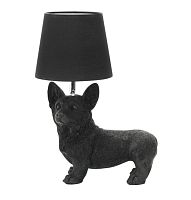 Настольная лампа Banari OML-16304-01 Omnilux чёрная 1 лампа, основание чёрное керамика металл в стиле современный собака