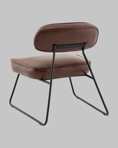 Кресло Kate new ткань экокожа бордово-коричневый УТ000041268 Stool Group, коричневый/экокожа, ножки/металл/чёрный, размеры - *740****мм фото 5