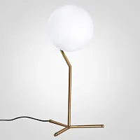 Настольная лампа Michael 73678-22 ImperiumLoft белая 1 лампа, основание латунь металл в стиле современный минимализм 