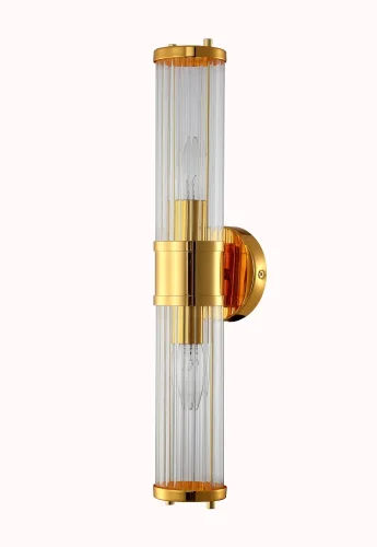 Бра SANCHO AP2 GOLD Crystal Lux прозрачный на 2 лампы, основание золотое в стиле классический 