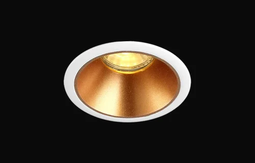 Светильник точечный CLT 052C WH-GO Crystal Lux белый золотой на 1 лампу, основание белое в стиле современный фото 3