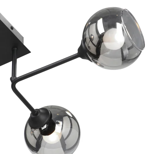 Люстра потолочная V4795-1/4PL Vitaluce чёрная серая на 4 лампы, основание чёрное в стиле хай-тек фото 2 Люстра потолочная V4795-1/4PL Vitaluce чёрная серая на 4 лампы, основание чёрное в стиле хай-тек фото 2