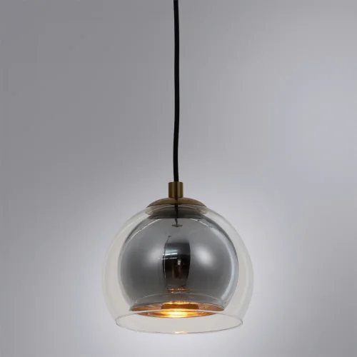 Светильник подвесной Rastaban A7984SP-1PB Arte Lamp хром 1 лампа, основание медь в стиле современный  фото 2