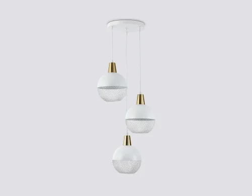 Светильник подвесной TR8503 Ambrella light белый на 3 лампы, основание белое в стиле лофт фото 4