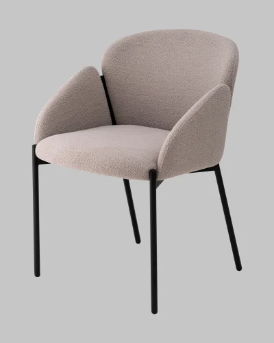 Стул обеденный Melia, светло-серый УТ000039553 Stool Group, серый/букле, ножки/металл/чёрный, размеры - *770**** фото 6