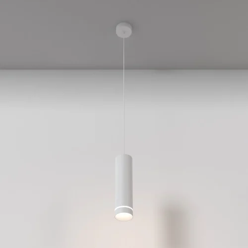 Светильник подвесной LED Orlo P085PL-12W4K-W Maytoni белый на 1 лампу, основание белое в стиле современный хай-тек трубочки фото 3