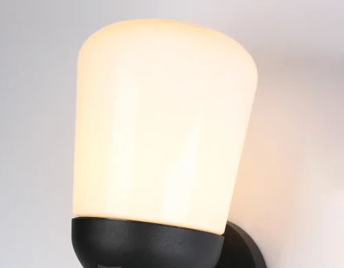 Настенный светильник уличный ST2083 Ambrella light уличный IP54 чёрный на 1 лампу, плафон белый в стиле современный хай-тек E27 фото 3