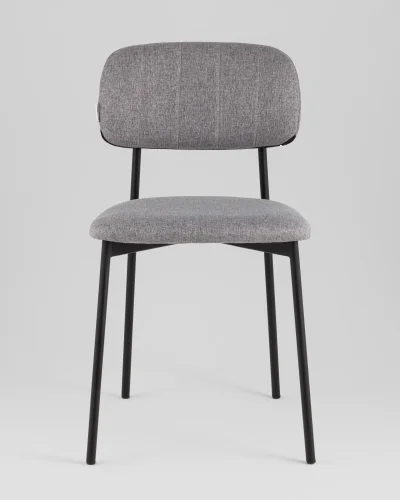 Стул Майло рогожка серый УТ000040137 Stool Group, серый/рогожка, ножки/металл/чёрный, размеры - ***** фото 2
