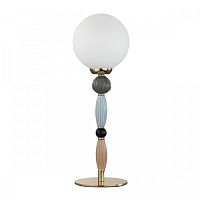 Настольная лампа Palle 5405/1T Odeon Light белая 1 лампа, основание золотое керамика металл в стиле арт-деко 