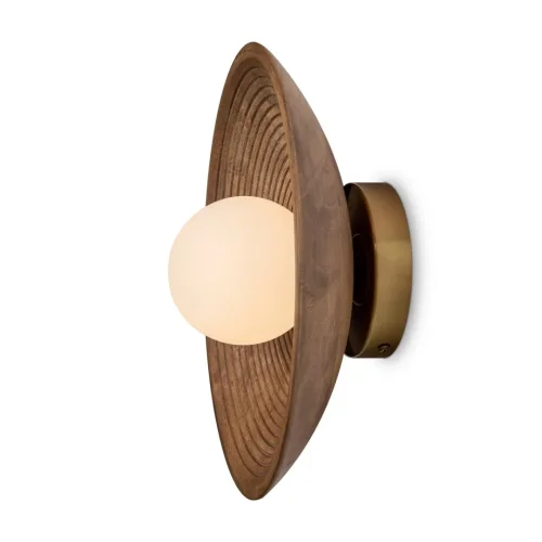 Бра Albero FR5589WL-01T1 Freya белый коричневый на 1 лампу, основание латунь в стиле современный кантри фото 15