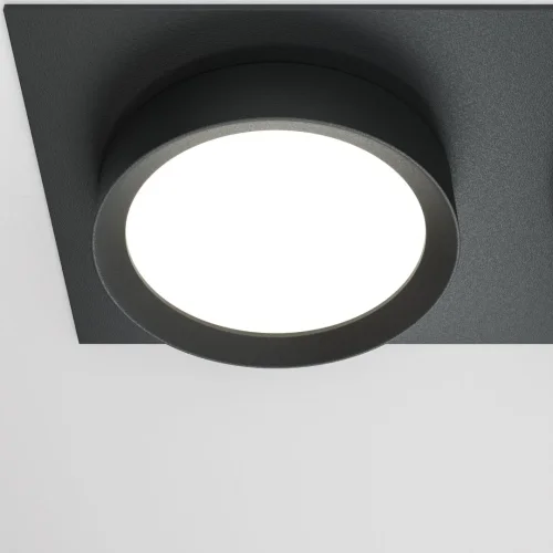 Светильник точечный Hoop DL086-02-GX53-SQ-B Maytoni чёрный 2 лампы, основание чёрное в стиле современный хай-тек  фото 2