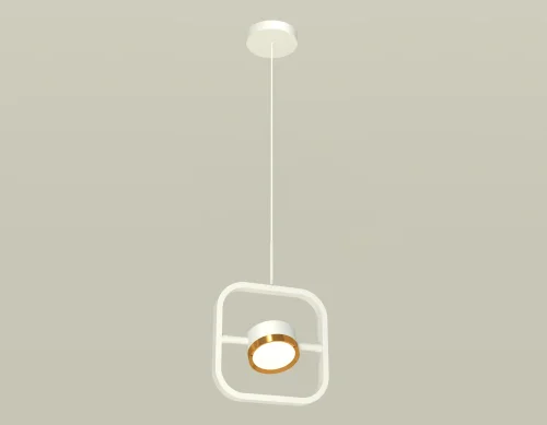 Светильник подвесной XB9118103 Ambrella light белый золотой 1 лампа, основание белое в стиле хай-тек современный 