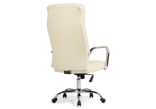 Компьютерное кресло Longer cream 15262 Woodville, бежевый/искусственная кожа, ножки/металл/хром, размеры - *1280***600*660 фото 5