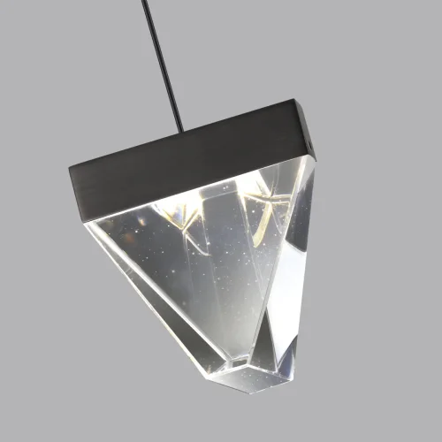 Светильник подвесной LED Ray 6677/5L Odeon Light прозрачный 1 лампа, основание чёрное в стиле современный  фото 5