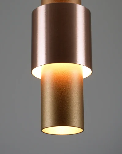 Светильник подвесной LED Elli V10882-PL Moderli коричневый золотой 1 лампа, основание коричневое в стиле современный трубочки фото 3