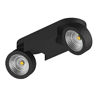 Светильник LED накладной Snodo 055274 Lightstar чёрный 2 лампы, основание чёрное в стиле 10086 круглый