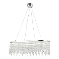 Светильник подвесной LED LSP-7493 Lussole прозрачный на 1 лампу, основание хром в стиле современный линейный