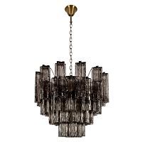 Люстра подвесная Мурано / Murano 10580/600 Smoke LOFT IT дымчатая на 10 ламп, основание бронзовое в стиле арт-деко современный 