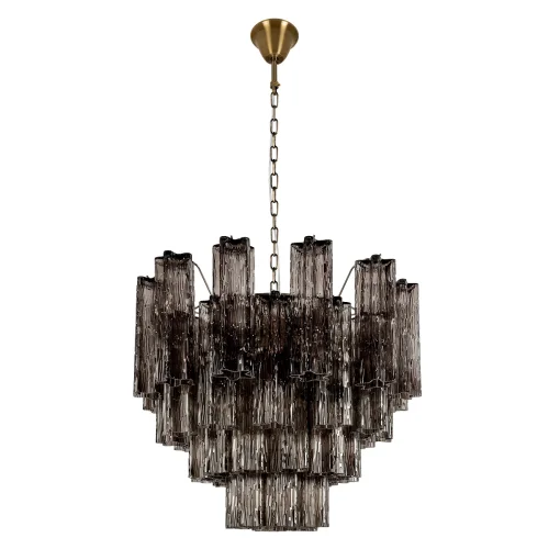 Люстра подвесная Мурано / Murano 10580/600 Smoke LOFT IT дымчатая на 10 ламп, основание бронзовое в стиле арт-деко современный 