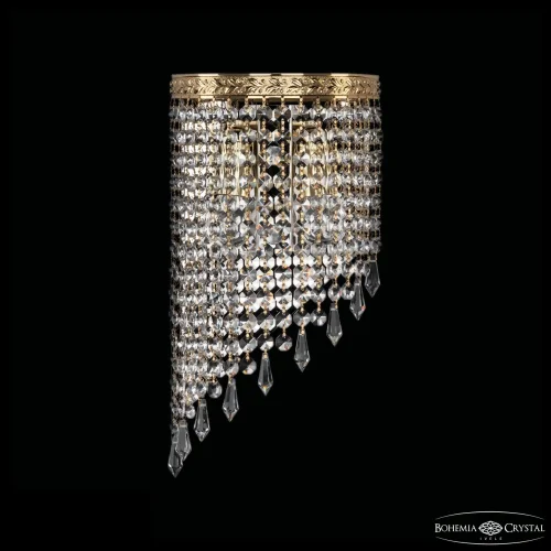 Бра 83401BL/18IV-34 G Drops Bohemia Ivele Crystal прозрачный на 2 лампы, основание золотое в стиле современный классический r