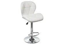 Барный стул Trio 1 white 11877 Woodville, белый/экокожа, ножки/металл/хром, размеры - *1120***470*500