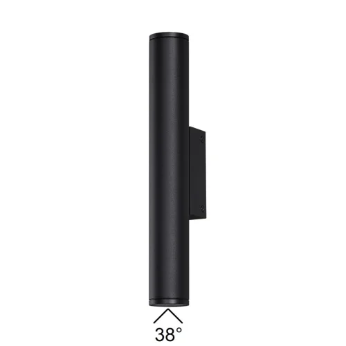 Настенный светильник LED уличный Tubus 7105/6WL Odeon Light уличный IP54 чёрный на 1 лампу, плафон чёрный в стиле хай-тек современный LED